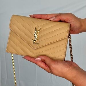 YSL Cassandre envelope flap wallet on chain